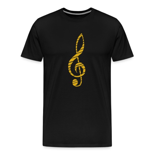 Goldenes Musik Schlüssel Symbol Chopped Up - Mannen Premium T-shirt
