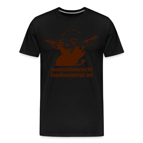 menschenrecht yoda (chocco) - Männer Premium T-Shirt