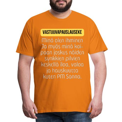 Bilettäjän vastuuvapauslauseke - Miesten premium t-paita