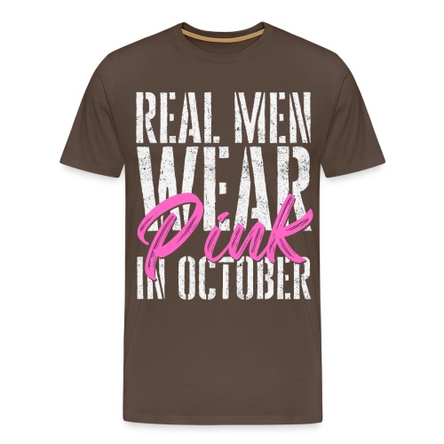 Tosimiehet käyttää vaaleanpunaista lokakuussa - Miesten premium t-paita