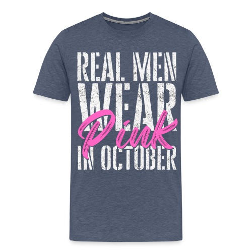Tosimiehet käyttää vaaleanpunaista lokakuussa - Miesten premium t-paita