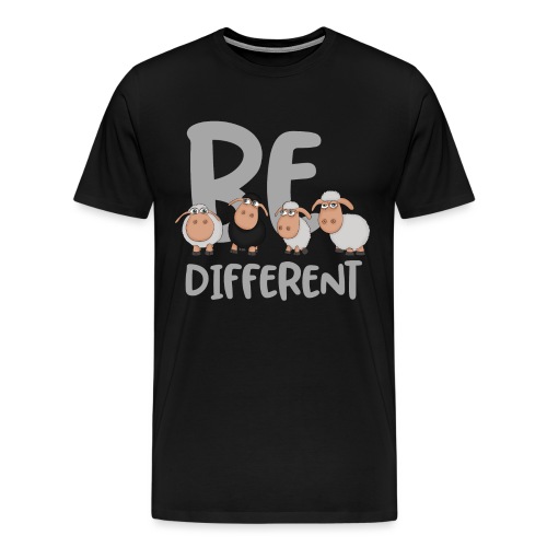 Be different Schafe: Einzigartiges schwarzes Schaf - Männer Premium T-Shirt