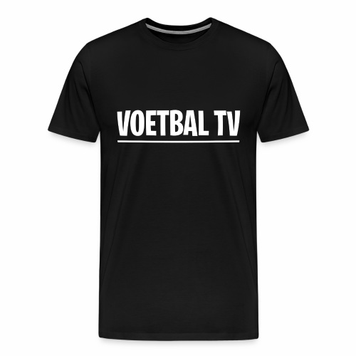 voetbal tv shirt tekst wit 2 - Mannen Premium T-shirt