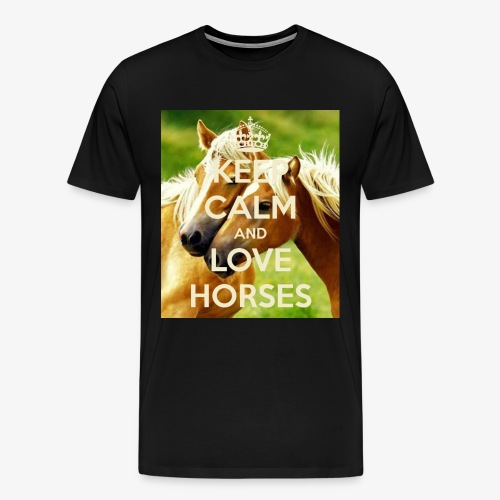 Keep Calm and love horses - Mannen Premium T-shirt