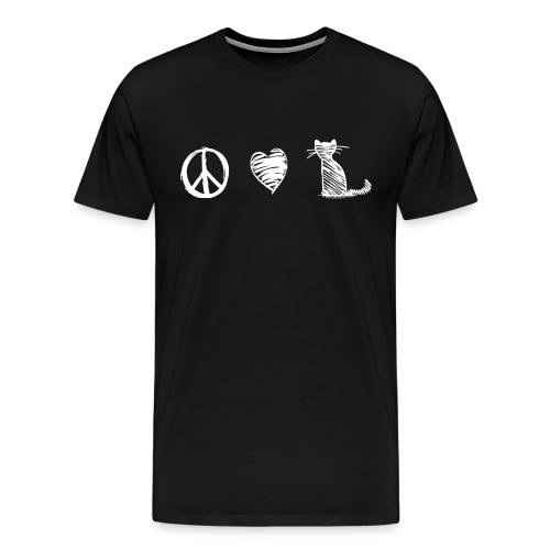 peace love cats - Männer Premium T-Shirt