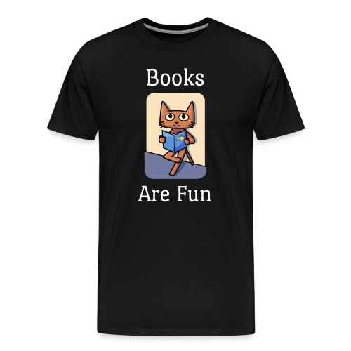 Books Are Fun Cat - Premium T-skjorte for menn