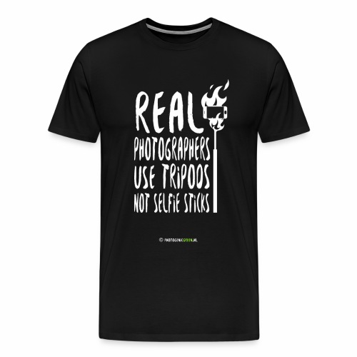 Real photographers use tripods - v2.0 - Mannen Premium T-shirt