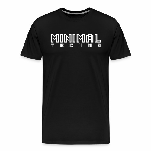 Minimal Techno Pixel Text MNML Art Schriftzug - Männer Premium T-Shirt