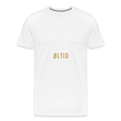 ØLTID logo hvit - Premium T-skjorte for menn