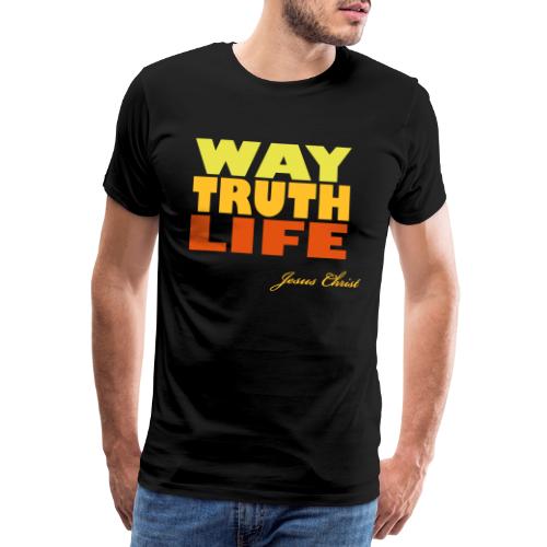 Way - Truth - Life - Jesus Shirt (UK) - Männer Premium T-Shirt