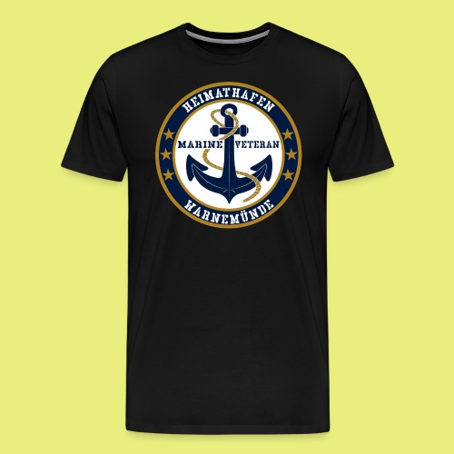 Marine Veteran Heimathafen WARNEMÜNDE - Männer Premium T-Shirt