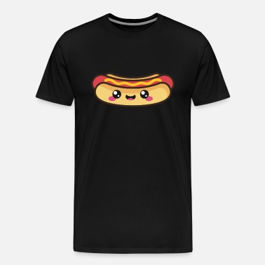 Cute Hot dog Smile Kawaii' Men's Premium T-Shirt | Spreadshirt