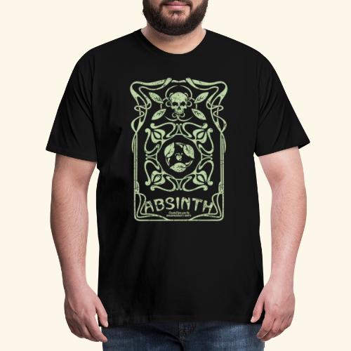Absinth T Shirt La Fée Verte Art Nouveau Shabby - Männer Premium T-Shirt