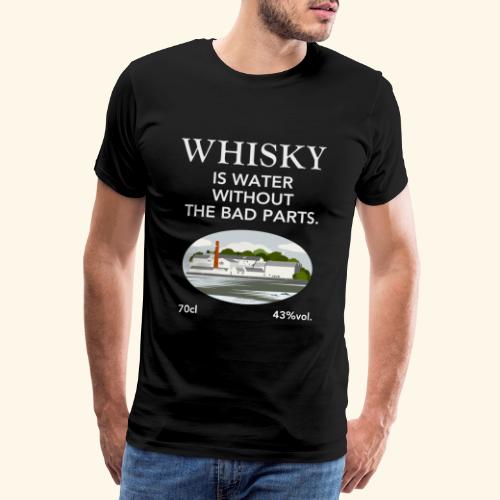 Whisky Is Water Spruch und Brennerei - Männer Premium T-Shirt