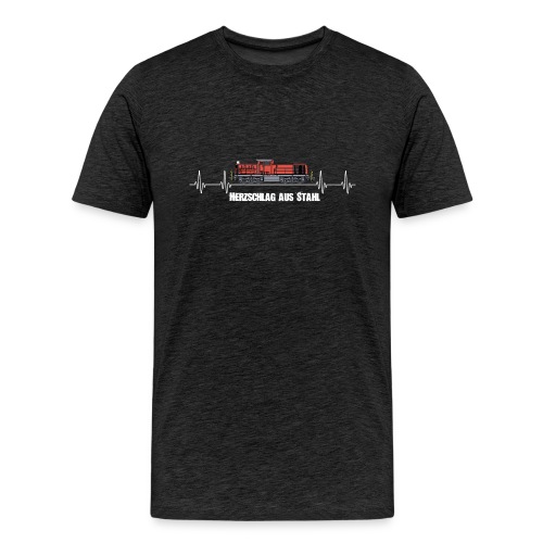 Herzschlag aus Stahl Lokrangierführer Eisenbahner - Männer Premium T-Shirt