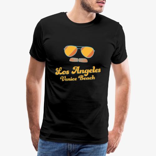 Los Angeles Venice Beach - Sunglasses - Mustache - Männer Premium T-Shirt