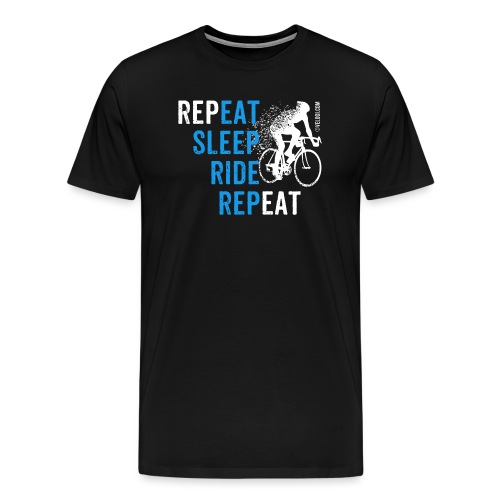Eat Sleep Ride Repeat Road bike w - Miesten premium t-paita