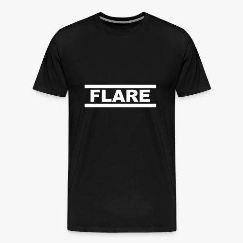 Black Hoodie - White logo - FLARE - Mannen Premium T-shirt
