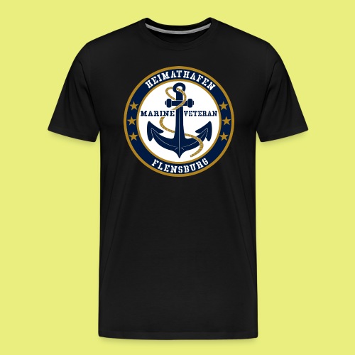 Marine Veteran Heimathafen Flensburg - Männer Premium T-Shirt