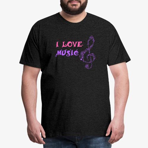 Love Music - Camiseta premium hombre