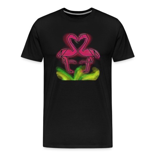 Flamingopaar im Liebesglück - Männer Premium T-Shirt