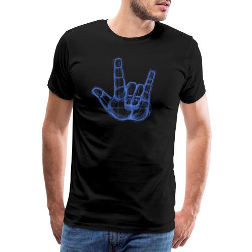 Sketchhand ILY - Männer Premium T-Shirt