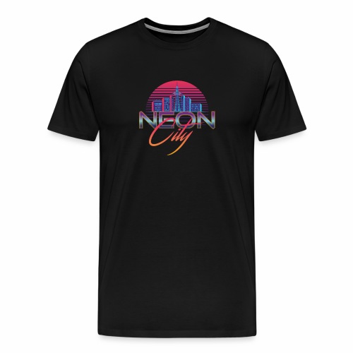 Neon City Retro Wave - 80's Aesthethics - Mannen Premium T-shirt