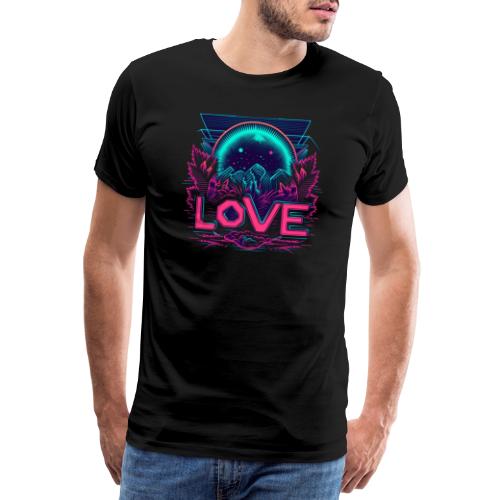 80`s Neon LOVE - back to the roots - Männer Premium T-Shirt
