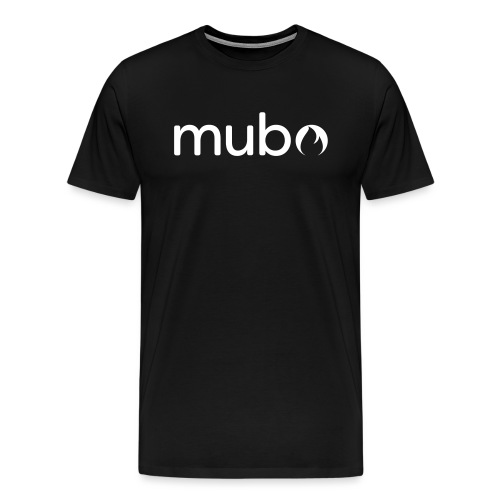 mubo logo Word White - Men's Premium T-Shirt