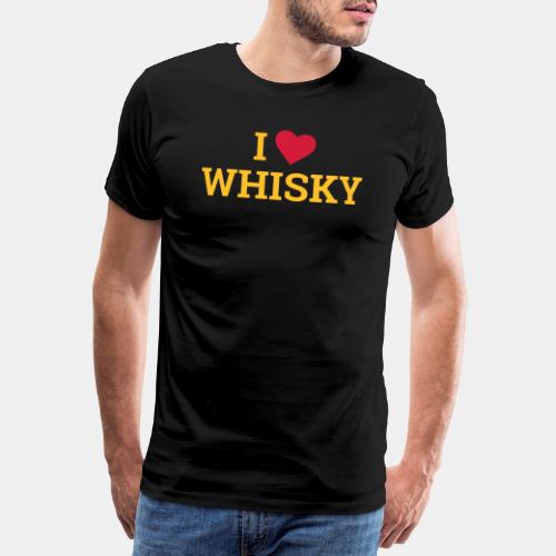 I LOVE WHISKY - Ich liebe Whisky - Männer Premium T-Shirt