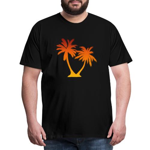 Palm Boom Zonsondergang - Mannen Premium T-shirt