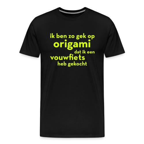 Origami - Vouwfiets - Mannen Premium T-shirt