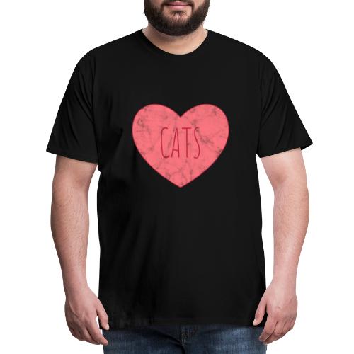 cats heart - T-shirt Premium Homme