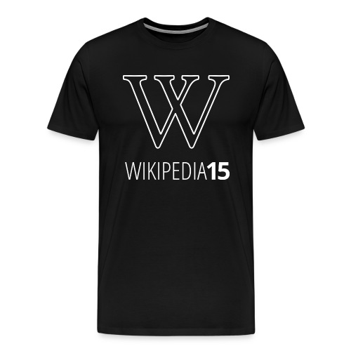 W, rak, svart - Premium-T-shirt herr