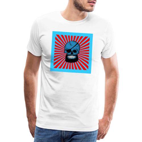 Crâne Bleu de Pirate - T-shirt Premium Homme