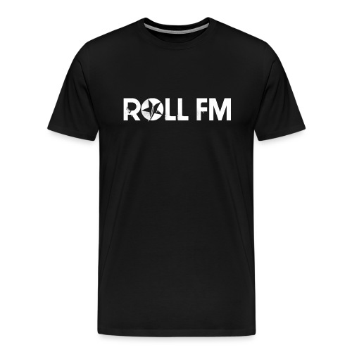 Roll FM - White - Miesten premium t-paita