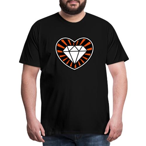 Diamond_heart_3f - Männer Premium T-Shirt