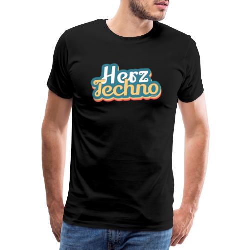 HerzTechno Vintage - Männer Premium T-Shirt