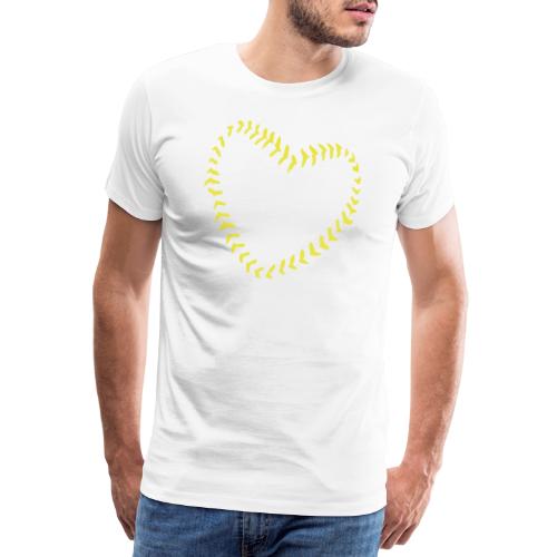 2581172 1029128891 Baseball hjertet af sømme - Herre premium T-shirt