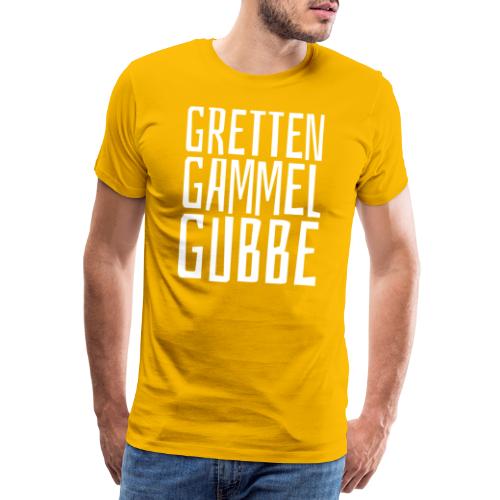 Gretten gammel gubbe - Premium T-skjorte for menn