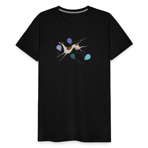 Springender Windhund und Ballons - Männer Premium T-Shirt