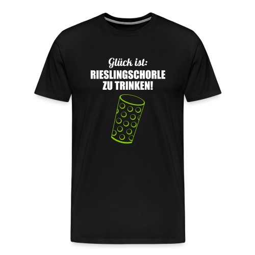 Glück trinken - Dubbeglas - Männer Premium T-Shirt