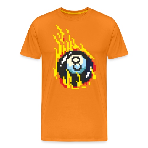 Pixelart No. 2 (Burning 8-Ball) - Farbe/colour - Männer Premium T-Shirt