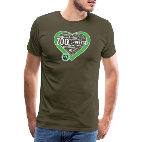 Zootierpfleger Herz - Männer Premium T-Shirt