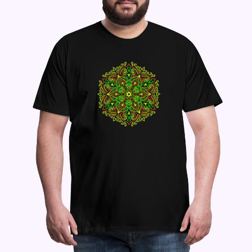 Mandala de loto de fuego - Camiseta premium hombre