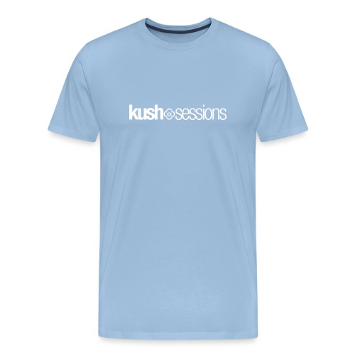 KushSessions (white logo) - Mannen Premium T-shirt