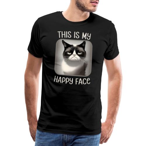 this is my happy face - Cat lover - Premium T-skjorte for menn