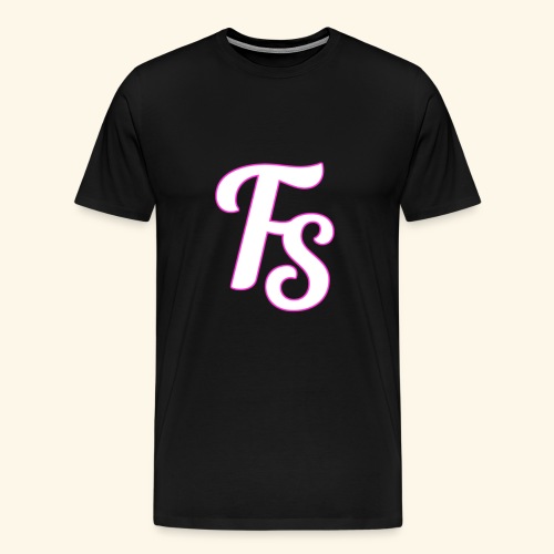 fs logo met een roze out line - Mannen Premium T-shirt