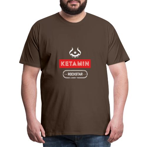 KETAMIN Rock Star - White/Red - Modern - Men's Premium T-Shirt