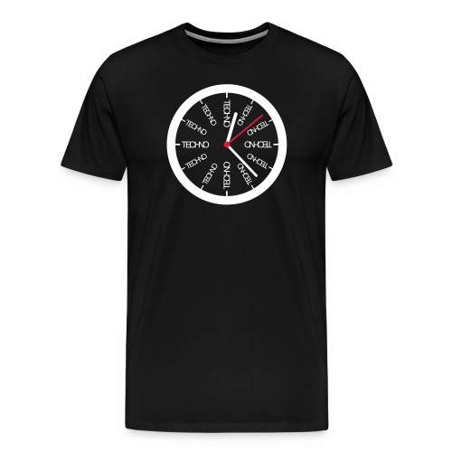 Techno Uhr Clock Rave All Day Clubbing DJ Watch - Männer Premium T-Shirt